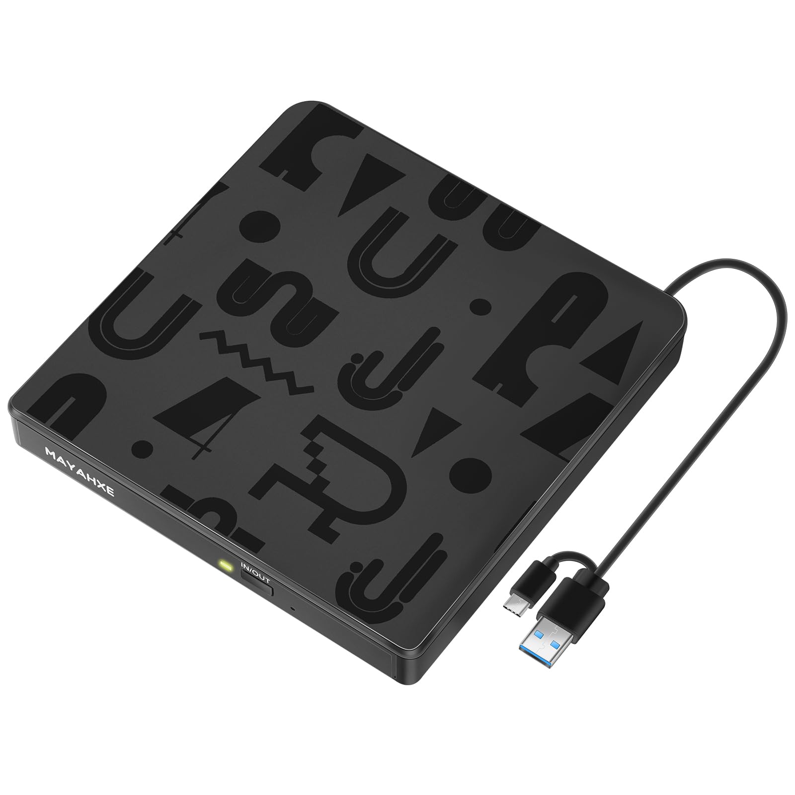 External Cd Dvd Drive, Usb 3.0 Type C Cd/Dvd +/ Rw Portable Burner Player Reader Writer Optical Cd Rom Disk Drive For Laptop Pc